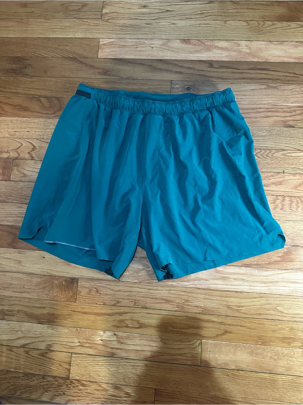 Lululemon Men’s Surge Lined Shorts Teal 6” Athletic Drawstring XL